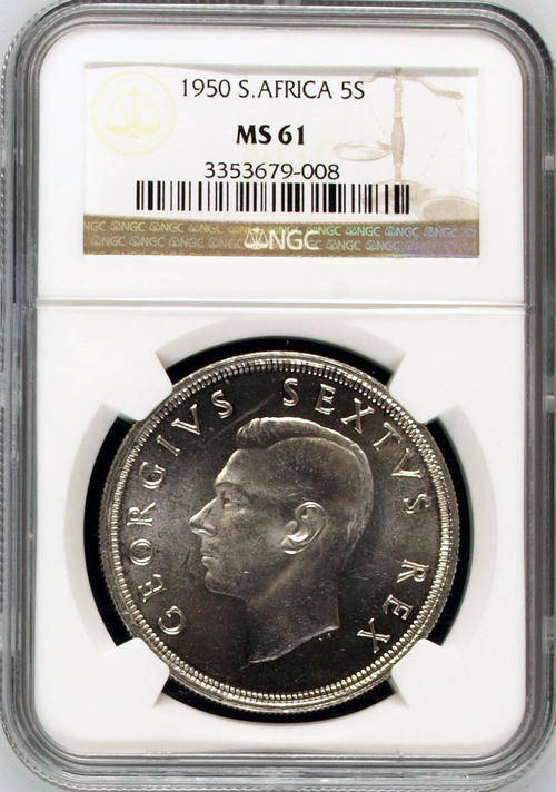 $$$ 1950 CROWN (5 Shillings) Graded by NGC MS61 "Very Scares" Excellent Coin!  $$$